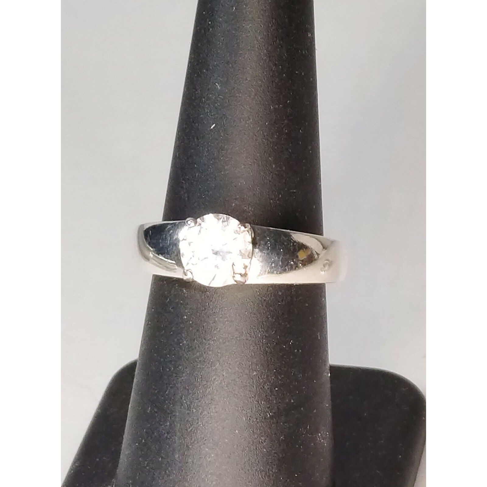 Gsj Sterling Silver Cubic Zirconia Ring Size 7